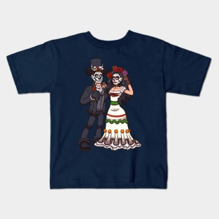 Sugar Skull Couple Kids T-Shirt